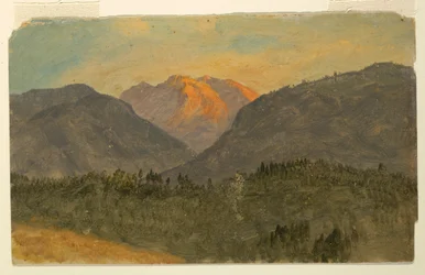 Rysunek, Untesberg, niedaleko Berchtesgaden, Bawaria, 1868 r.
