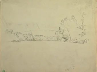 Rysunek, jezioro Upper Togue, ok. 1885 r.