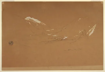 Rysunek, dolina "w pobliżu Golling", Austria, 5 sierpnia 1868 r.