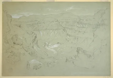 Rysunek, dolina El Yemen, 20 lutego 1868 r.