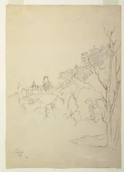 Rysunek, Widok na Olanę, dom artysty, Hudson, Nowy Jork, ok. 1872 r.