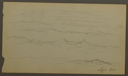 Rysunek, fale, 1860