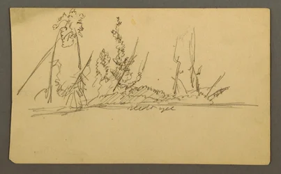 Rysunek, zalesiona wyspa, prawdopodobnie 1877 r.