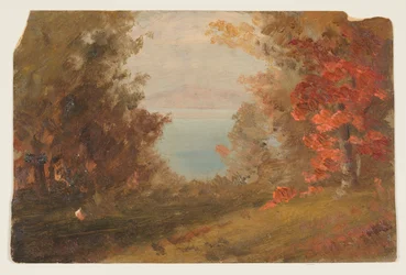 Rysunek, Scena leśna jesienią (Hudson, Nowy Jork lub Maine), 1860-70