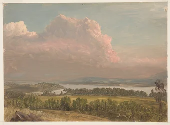 Wysokie chmury nad rzeką Hudson