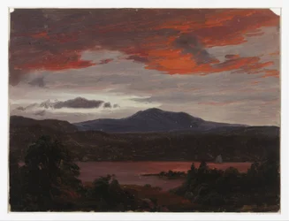 Staw Turner ze szczytami Pomola i Baxter, Maine