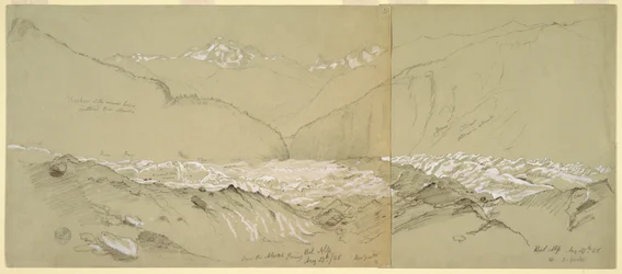 Lodowiec Upper Aletsch z Wielkim Fusshorn