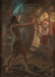 Orzeł Salomona (akwarela i akwarela z gumą arabską)