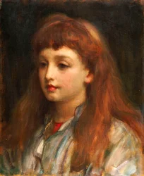 Portret młodej dziewczyny, głowa i ramiona