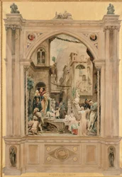 Przygotowanie do Festy, Florencja, 1851