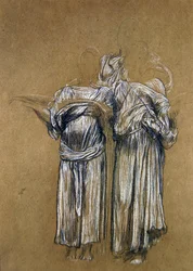 Studium muzyczne (kreda na papierze)
