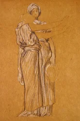 Study for the Dance (czarno-biała kreda na papierze)