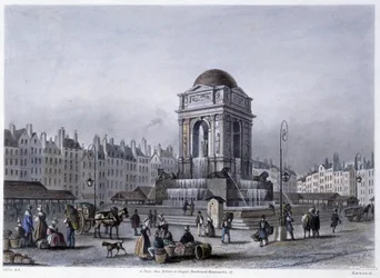 Fontaine des Innocents - w „Paryżu en 1832” autorstwa Martens