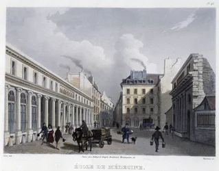Szkoła Medyczna - w „Paryżu en 1832” autorstwa Martens