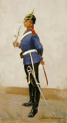 Oficer piechoty, pełny strój