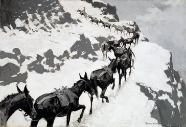 Pakiet muła (pociąg z rudą jadący do kopalni srebra w stanie Kolorado) 1901