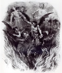 Ilustracja do partytury orkiestrowej „La Damnation de Faust” (1846) Hectora Berlioza (1803-69), 1854