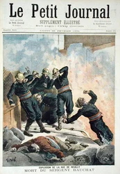Wybuch na Rue de Reuilly i śmierć sierżanta Bauchata, z Le Petit Journal, 26 lutego 1894
