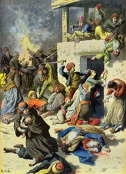 Masakra na Krecie dokonana przez Turków w lipcu 1896 r. (rycina)