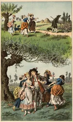 Popularna piosenka: „Byliśmy trzema dziewczynami”. Ilustracja Frederica Theodore