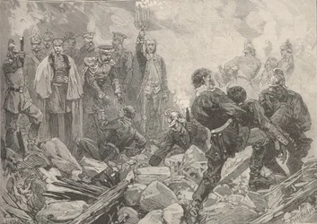 Pałac Zimowy po wybuchu, wieczór 17 lutego 1880 r.