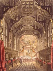 The Chapel of All Souls College, ilustracja z „Historii Oksfordu, ryt. Joseph Constantine Stadler (fl.1780-1812) wyd. przez R. Ackermanna