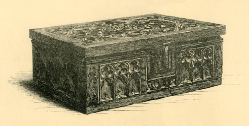 Skrzynka dębowa, XIV wiek, 1881.