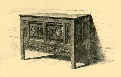 Skrzynia dębowa, 1460-1480, 1881.
