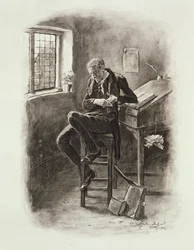 Uriah Heep, z książki „Charles Dickens: Rozmowa o jego życiu” autorstwa Thomasa Archera, wydanej około 1894 roku