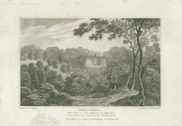 Sala i Park Beaudesert: rycina, bd [ok. 1830]