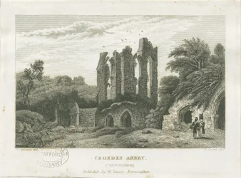 Opactwo Croxden: rycina, bd [ok. 1830] (druk)