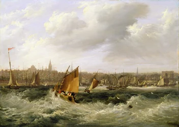 Liverpool, Lancashire od rzeki Mersey i New Brighton, 1838 (dla par patrz 257066)