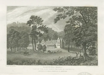 Sandwell Park - Hall: grawerowanie i [połowa XIX wieku] (druk)
