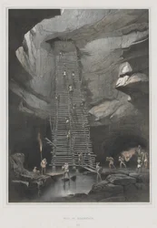 Widoki starożytnych zabytków w Ameryce Środkowej, Chiapas i Jukatanie, Pl. 20: Studnia Bolonchen, 1844.
