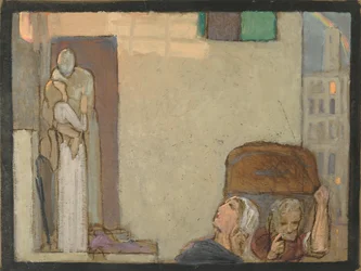 Studium na pożegnanie, ok. 1907 (tempera na papierze)
