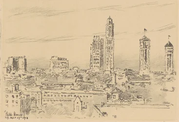 Panoramę Nowego Jorku, lekkie budynki, 1918.