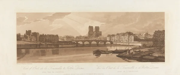 Widok na Pont de la Tournelle i Notre Dame, zaczerpnięty z Arsenału 1802
