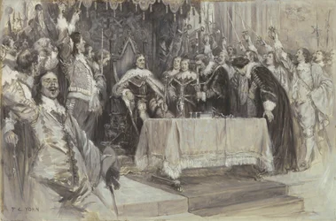 Druga instalacja Cromwella jako obrońcy, w Westminster Hall, 26 czerwca 1657 r.