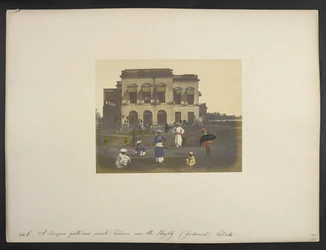 Mieszkanie angielskiego dżentelmena, [Garden Reach] Kalkuta, ok.1851-52 (zdjęcie ręcznie kolorowane)