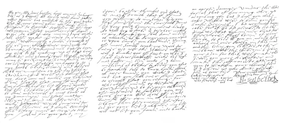 List Elżbiety I, królowej Anglii, do Jakuba VI ze Szkocji, ok. 1588 1865 r.