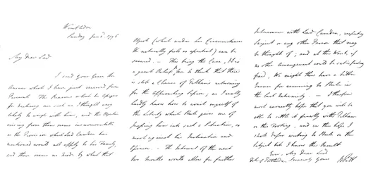 List Williama Pitta do księcia Portland, 1796 1865.