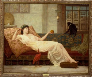 Frederick Goodall, Dolce far niente, obraz, 1889