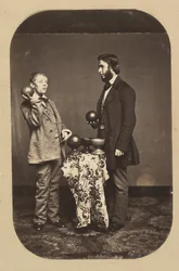 Dr Joseph Parrish i idiota, ca. 1858.