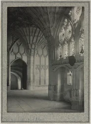 Katedra w Gloucester - krużganki: aleje południowa i zachodnia, ok. godz. 1900.