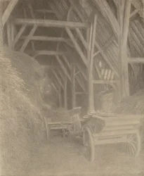 Great Cokkeswell Barn (w pobliżu Kelmscott): Wnętrze