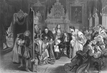 Jakub II otrzymuje wiadomość o wylądowaniu księcia Orańskiego, ok. 1890 r.