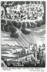 Frontispis do "Komicznej historii państw i imperiów świata księżyca" Cyrano de Bergerac, opublikowanej w 1687 r.