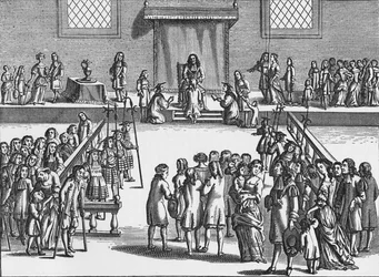 Karol II dotyka pacjenta za zło króla, ok. 1680 1903