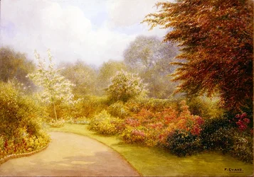 Azalias Rectory Gardens, Brockhurst Hill (akwarela na papierze)
