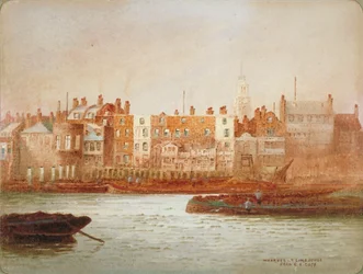 Nabrzeża w Limehouse, Londyn, ok. 1850